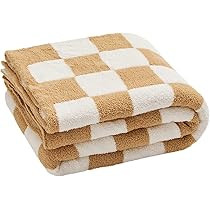 YIRUIO Throw Blankets Checkerboard Grid Chessboard Gingham Warmer Comfort Reversible Long Shaggy ... | Amazon (US)