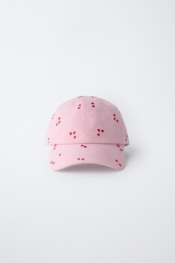 FLOCKED HEARTS CAP | Zara US