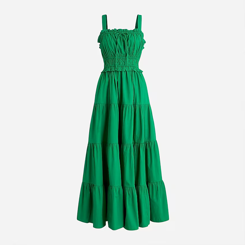 Ruffle-trim tiered dress | J. Crew US