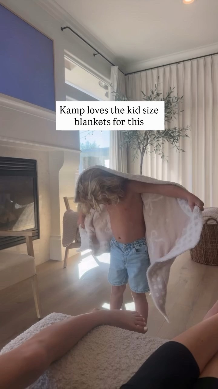 Kamp loves the kid size blankets for this