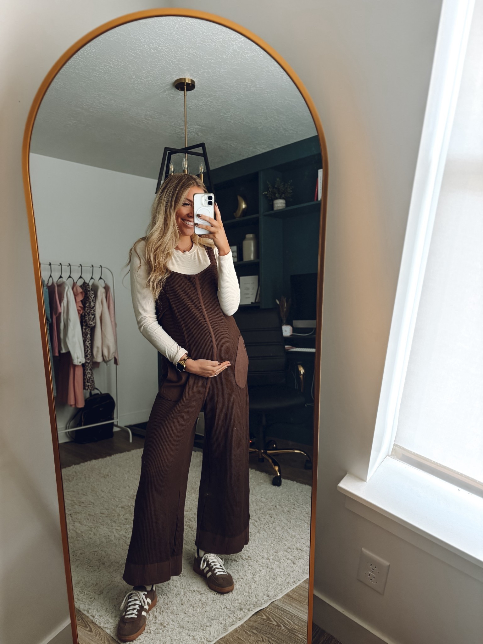 bump friendly fall outfit! This jumpsuit is so comfy!!

jumpsuit overalls: wearing M
brown adidas: true to size 
undershirt: true to size

| pregnant | fall outfit | bump friendly 

#LTKSeasonal #LTKFindsUnder100 #LTKBump