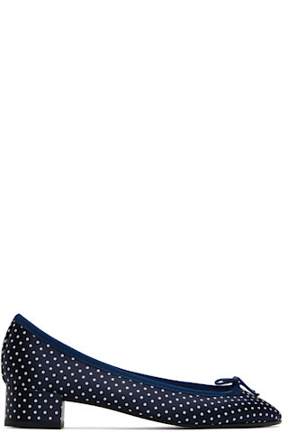 Navy Camille Heels | SSENSE