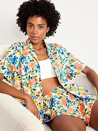 Poplin Pajama Short Set | Old Navy (US)