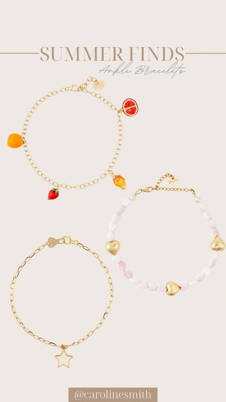 New Ankle bracelets for summer

Bracha, summer style, gold jewelry 

#LTKFestival #LTKGiftGuide #LTKfindsunder100