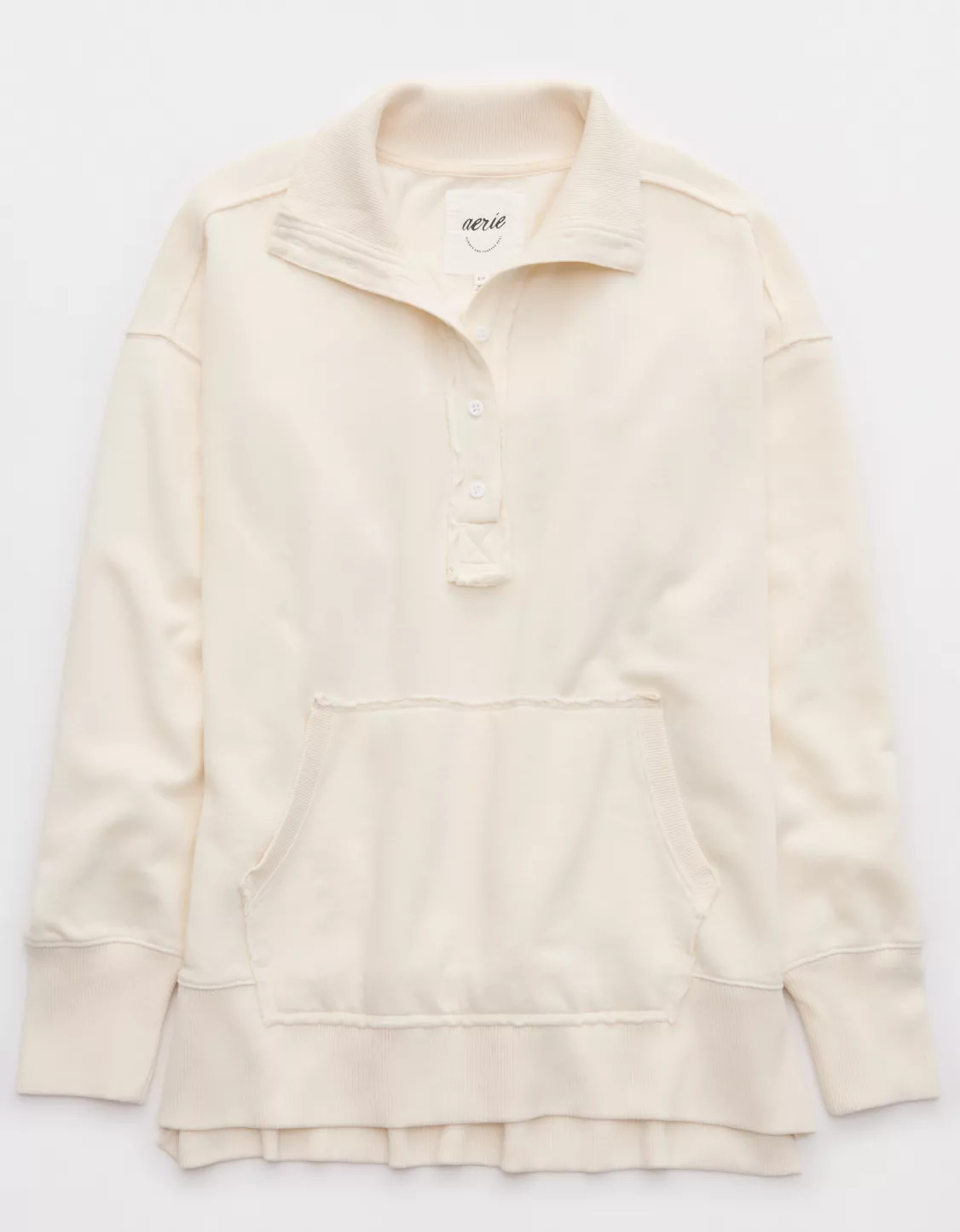 Aerie Vintage Popover Polo Sweatshirt | Aerie