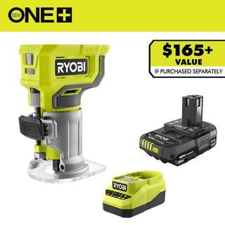 ONE+ 18V Cordless Compact Fixed Base Router with 2.0 Ah Battery and Charger Kit | The Home Depot