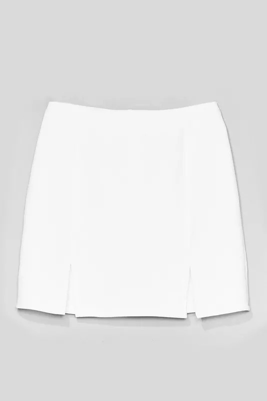 Double Slit High Waisted Mini Skirt | Nasty Gal (US)