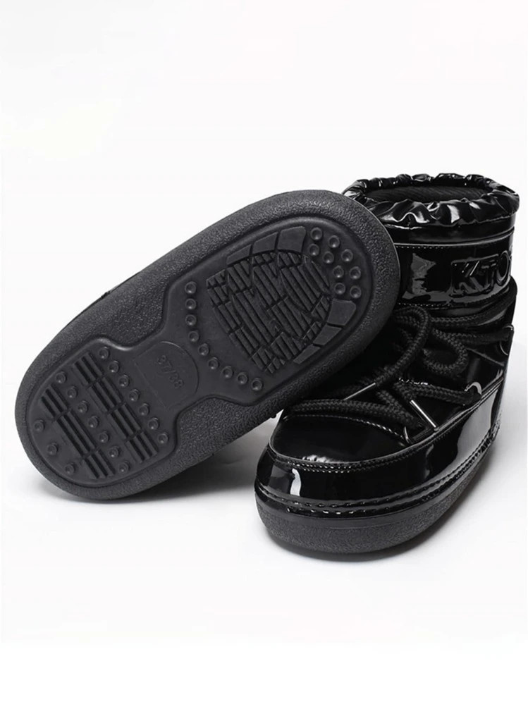 Warm Snow Boots, Women Winter Moon Boots, Thin Sole Mid-Calf Waterproof Space Boots, Anti-Slip | SHEIN