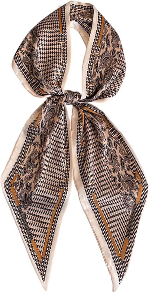 59" Long Silk Like Scarf Fashion Hair Head Scarf for Women Satin Head Hair Handbag Scarf Belt Pur... | Amazon (US)