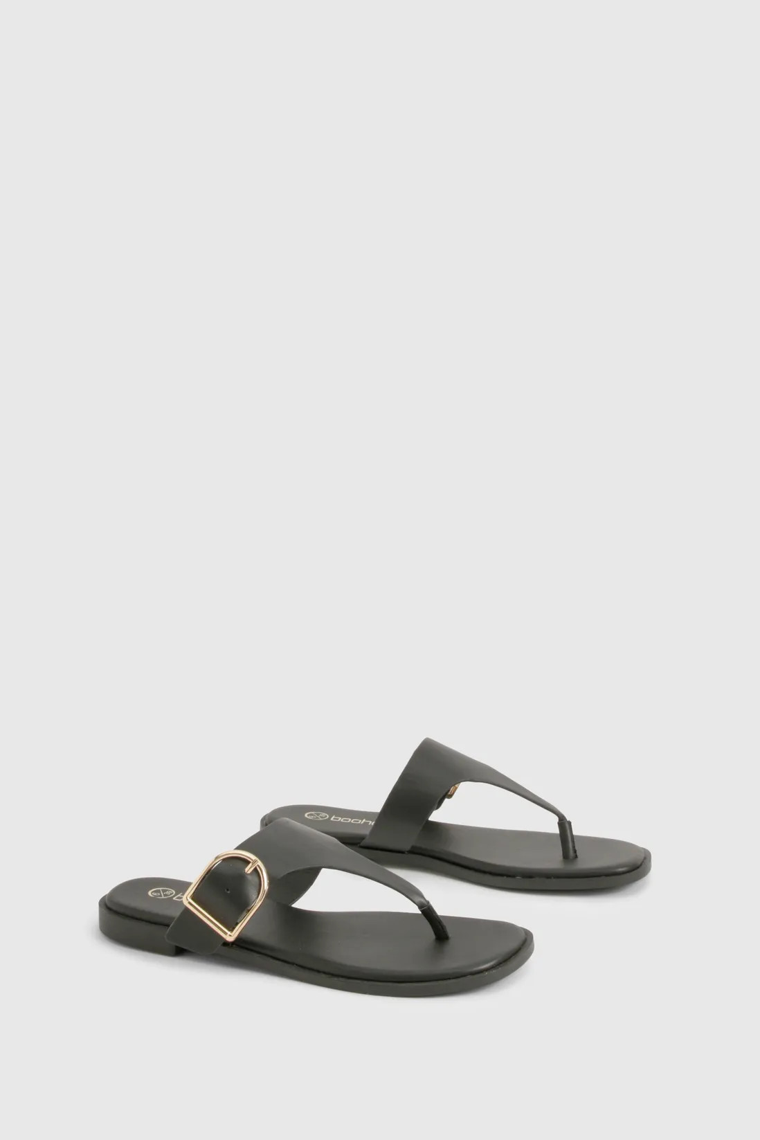 Wide Fit Buckle Detail Flip Flop | boohoo (US & Canada)