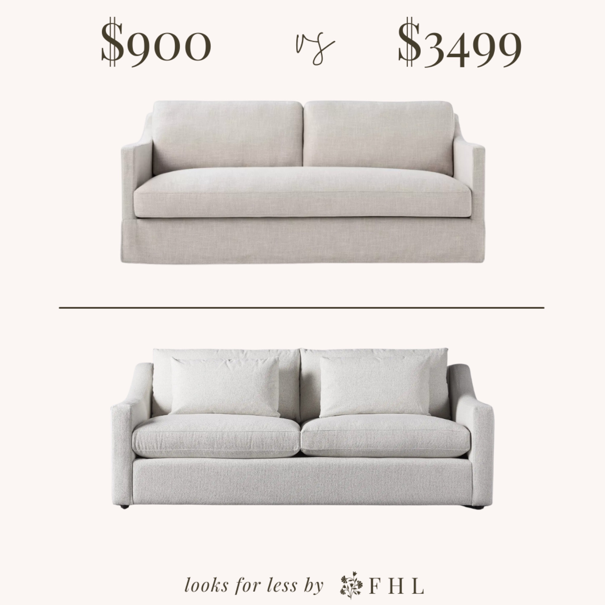 We love finding Looks for Less for your home. These sofas are the same size and same look but thousands of dollars different. 

Looks for Less | Affordable Home | Budget Friendly | Interior Design | Home Design | Living Room Inspirationn

#LTKHome