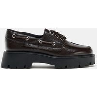 Zara - Leather Platform Loafers In Brown - 2 - Woman | Zara UK