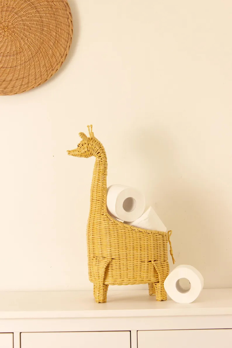 Giraffe Wall Planter, Toilet Paper Holder, Giraffe Pot For Plants, Safari Bathroom Decor, Animal ... | Etsy (Global)