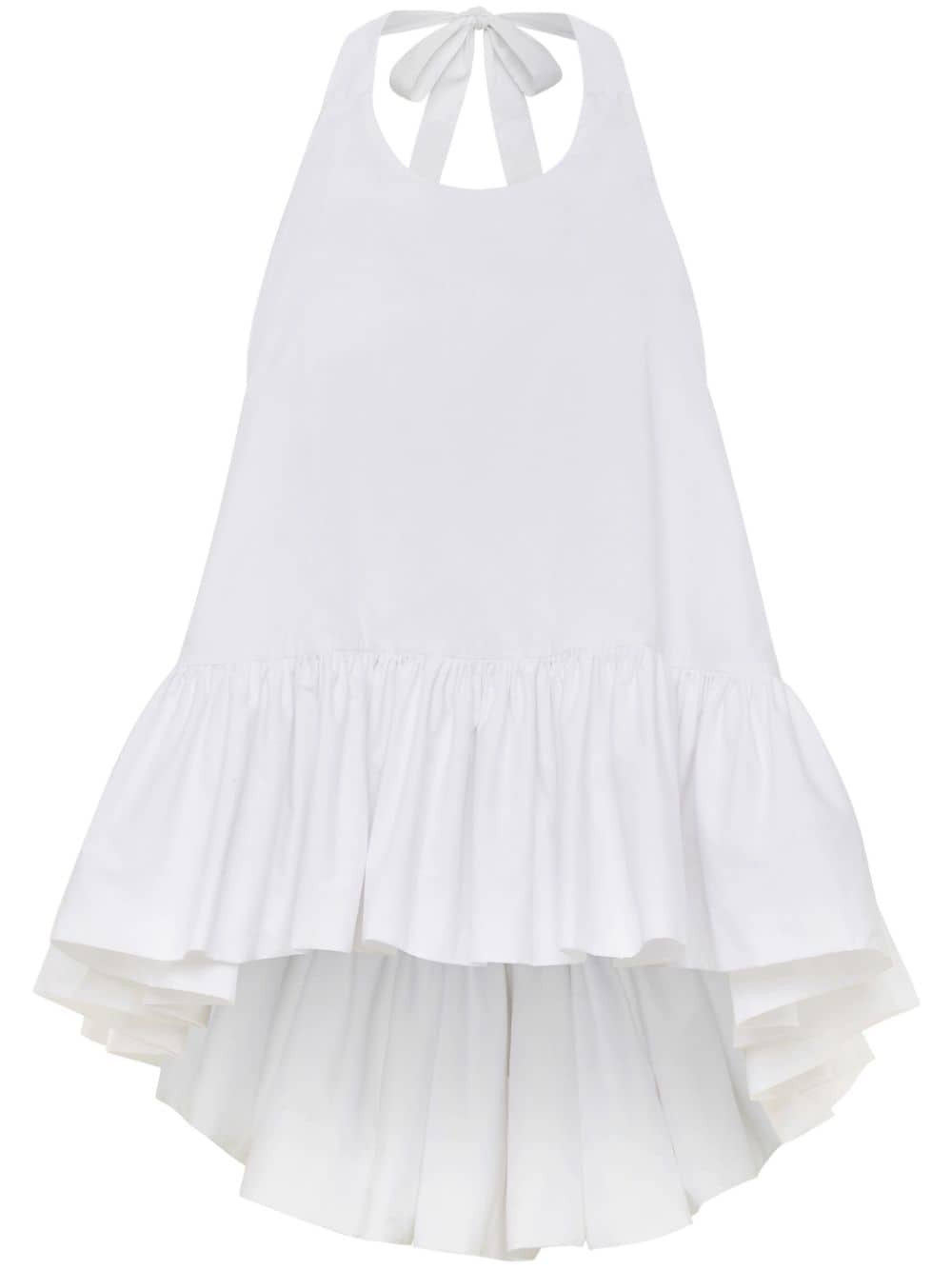 AZEEZA Winston poplin halterneck top - White | Farfetch Global