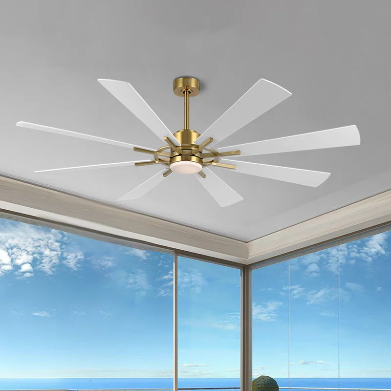 Avgoustinos DC Ceiling Fan with LED Light and Remote | Wayfair North America