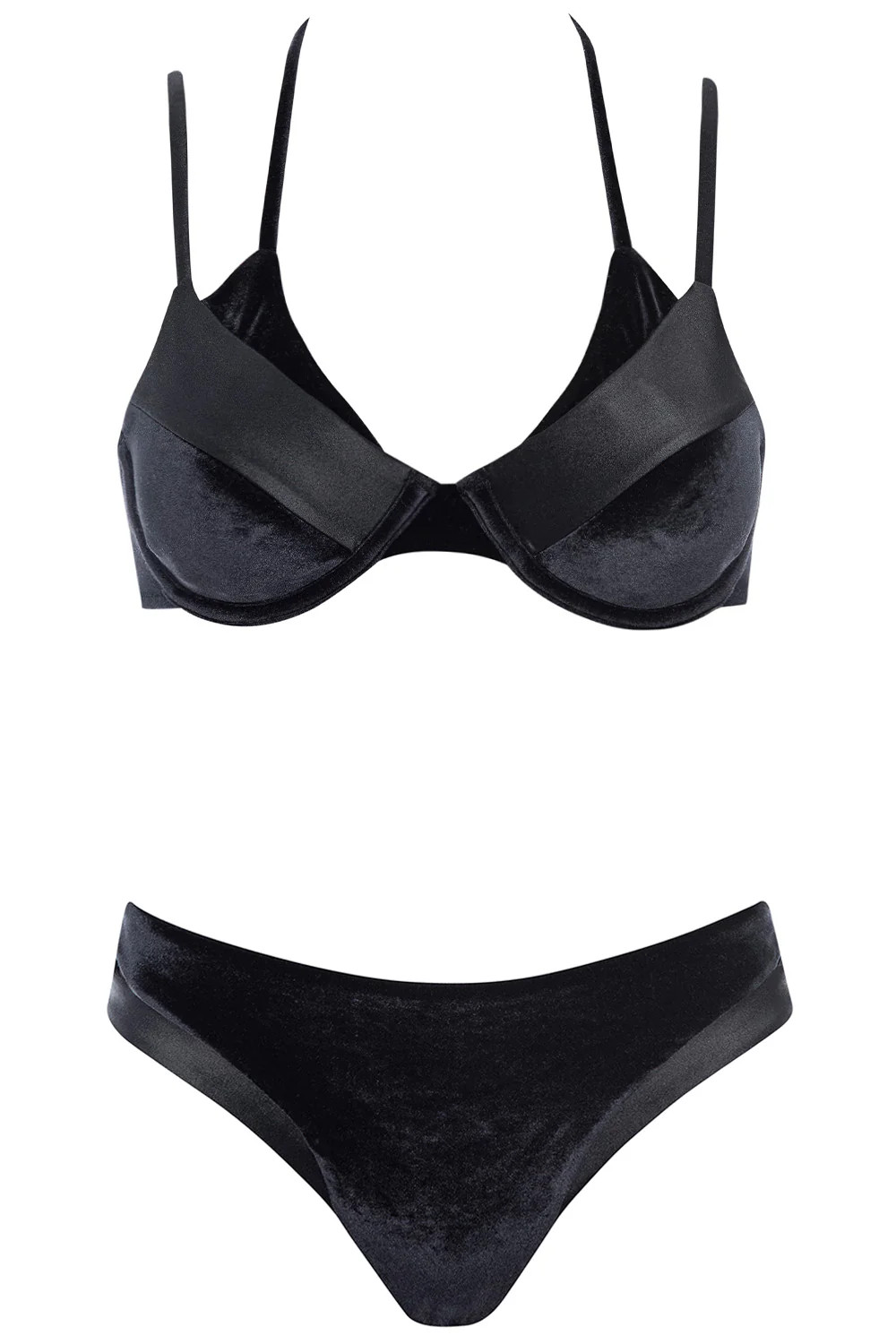 Ibiza Bikini Black Velvet Set | VETCHY LLC