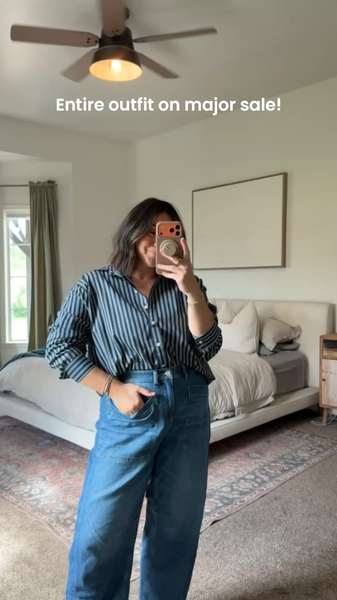 The cutest oversized button up top perfect for work/teacher outfit. Paired with the lightest denim you'll own. L top, L petite jeans

#LTKSaleAlert #LTKMidsize #LTKWorkwear