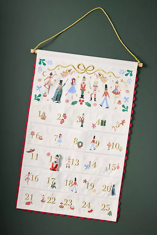 Rifle Paper Co. Christmas Nutcracker Hanging Advent Calendar | Anthropologie (US)
