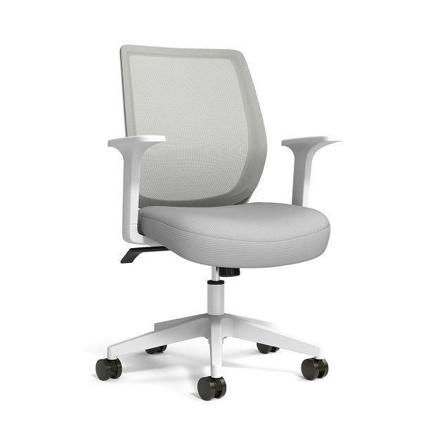 Union & Scale Essentials Mesh Back Fabric Task Chair Gray UN59418 | Target