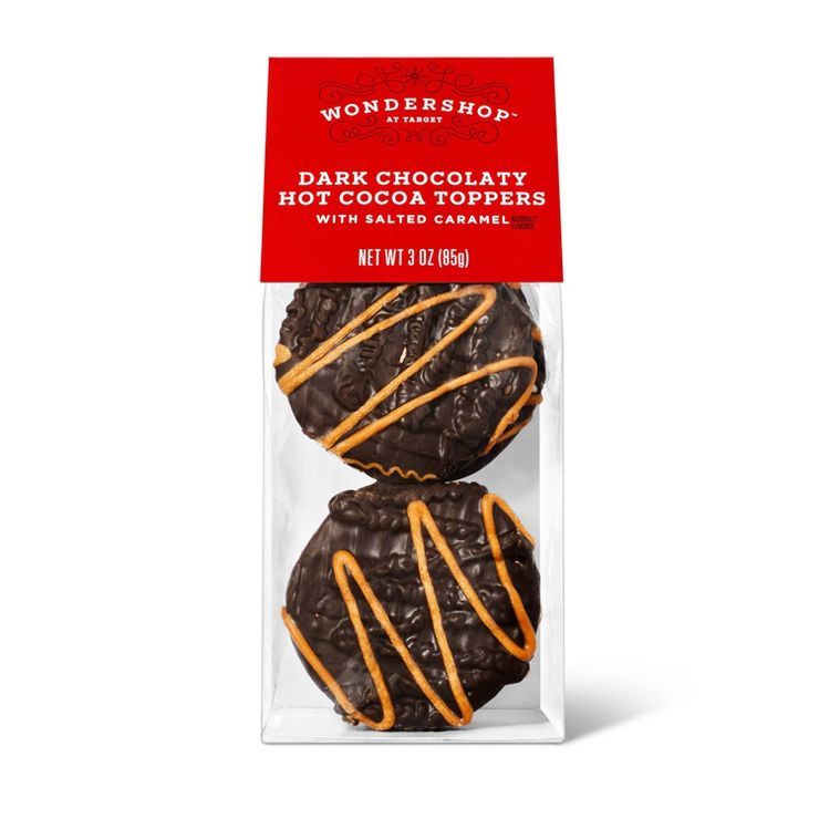 Dark Chocolate Sea Salt Caramel Drizzle Hot Cocoa Toppers - 4ct - Wondershop™ | Target