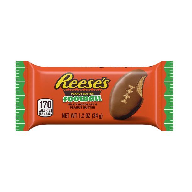 REESE'S, Milk Chocolate Peanut Butter Football Candy, 1.2 oz, Pack - Walmart.com | Walmart (US)