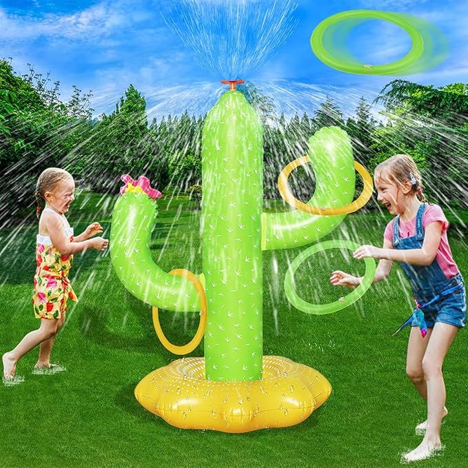 Boogem Sprinkler for Kids, Inflatable Cactus Water Toys for Boys Girls, Summer Outdoor Game with ... | Amazon (US)
