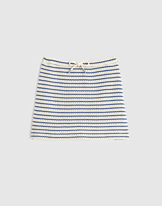 Textured-Knit Drawstring Mini Skirt | Madewell