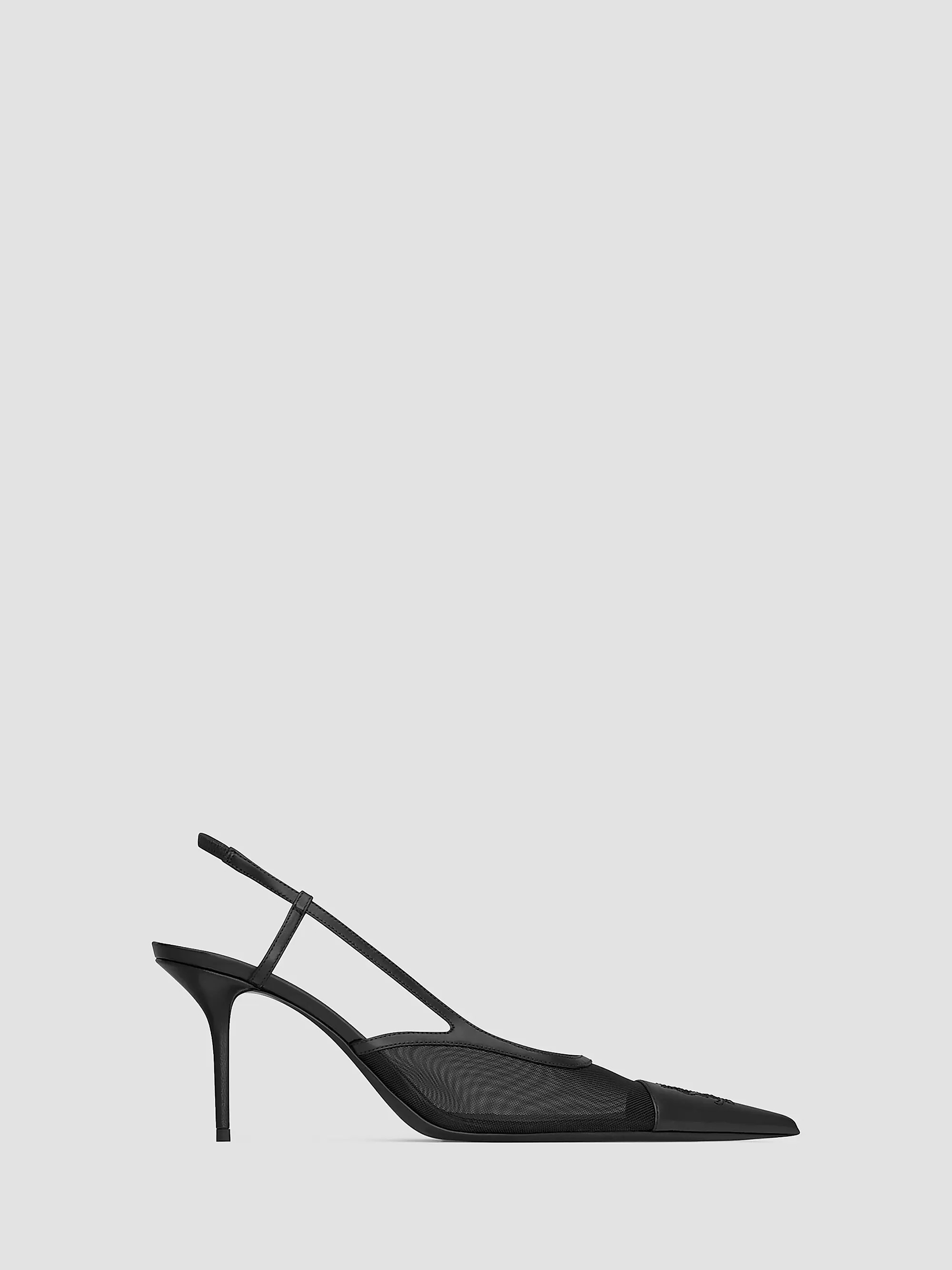 Saint Laurent Ren\u00e9e Slingback Pumps in Mesh | Saks Fifth Avenue | Saks Fifth Avenue