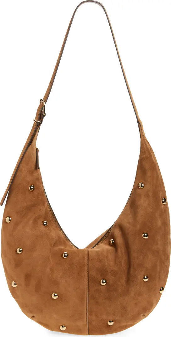 The Essential Curve Suede Shoulder Bag | Nordstrom