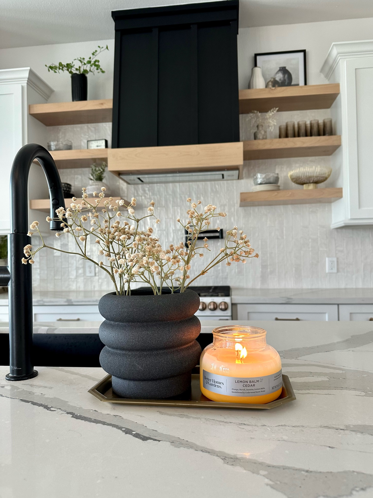 $13 blue volcano candle dupe from Walmart! Smells identical 🙌🏼 Better homes & gardens candle. Walmart candle. Walmart decor. Walmart planter. Modern planter pot. Kitchen decor. Look for less. 

#LTKFind #LTKhome #LTKstyletip