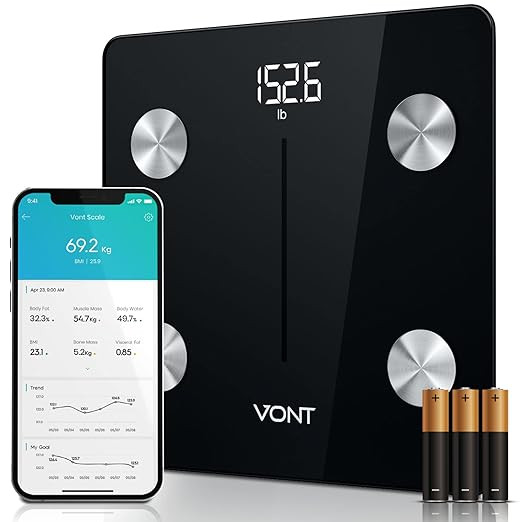 Vont Smart Scale, Wireless Body Fat Scale, Weight Scale, BMI Digital Bathroom Scale, Precise Blue... | Amazon (US)
