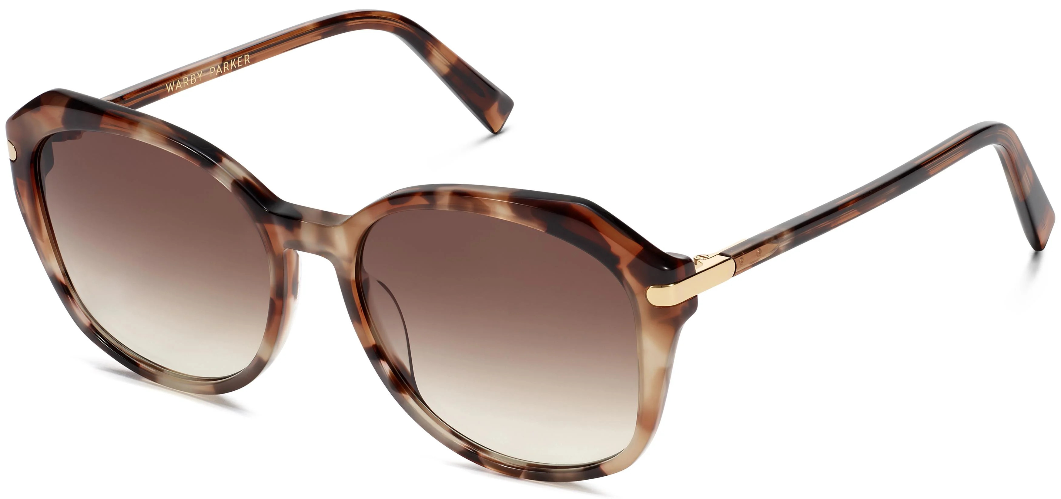 Nancy Sunglasses in Sesame Tortoise with Polished Gold | Warby Parker (US)