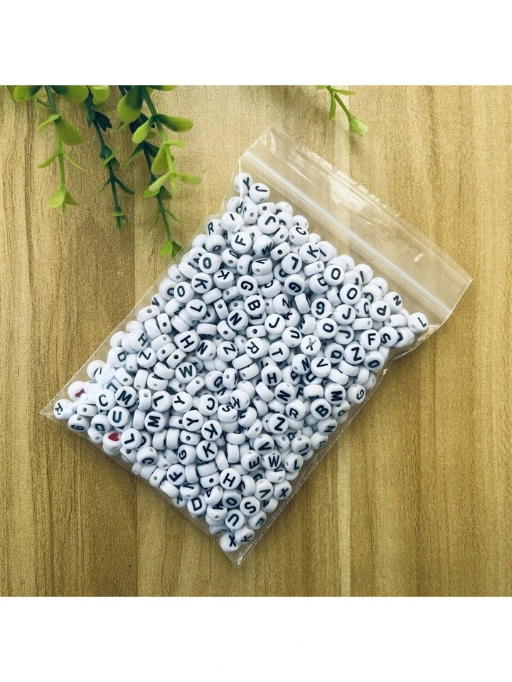 100/200/500pcs Letter Beads For Jewelry Making DIY Beaded Monogram Fashion Name Bracelet Necklace Women Handicrafts Small Business Supplies | SHEIN