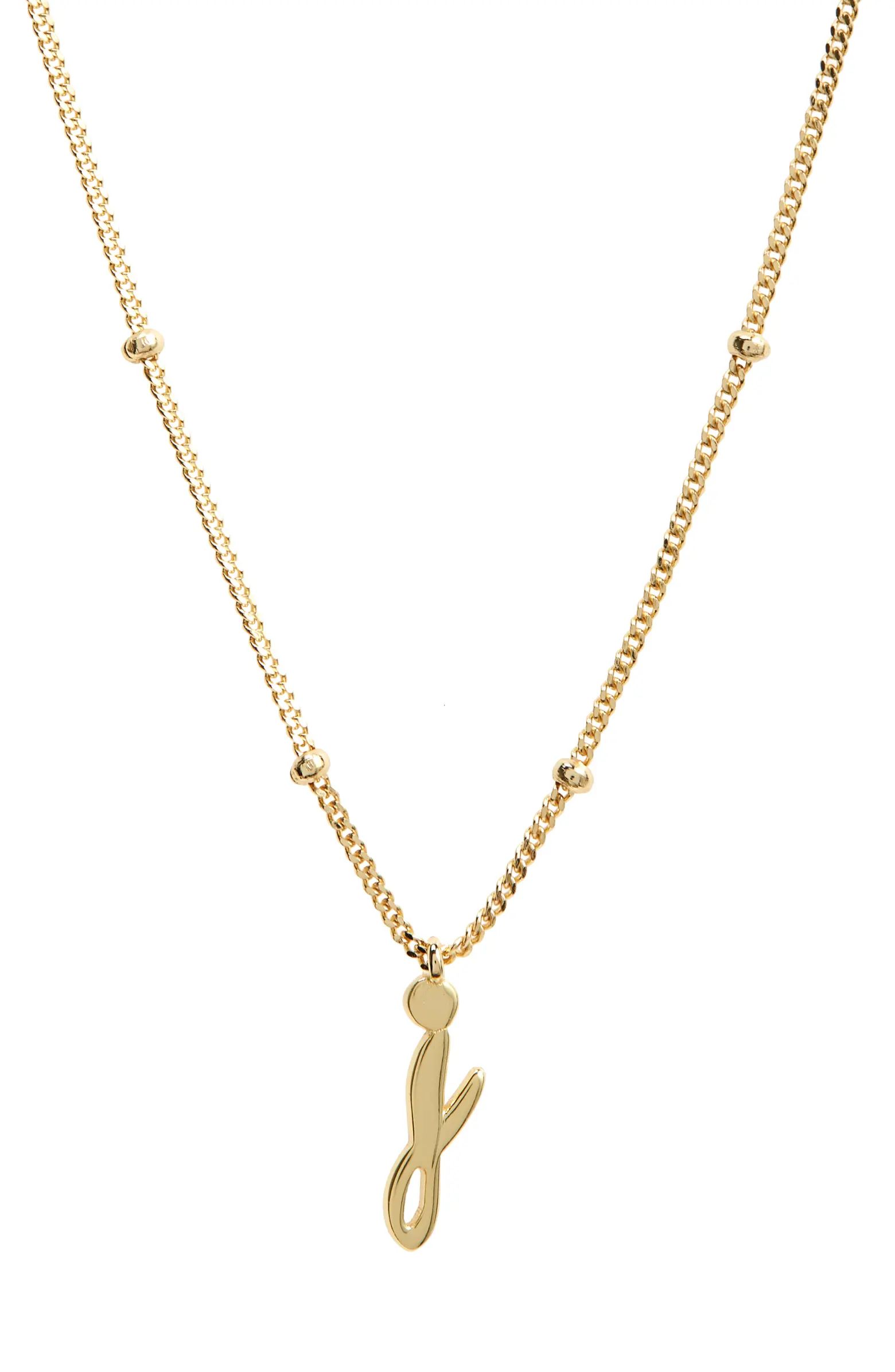 Rondelle Script Initial Pendant Necklace | Nordstrom