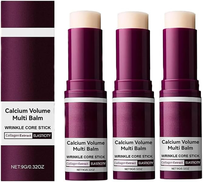 Calcium Volume Multi Balm, Wrinkle Core Stick, Collagen Moisturing Stick, Hydrating, Almond & Vit... | Amazon (US)