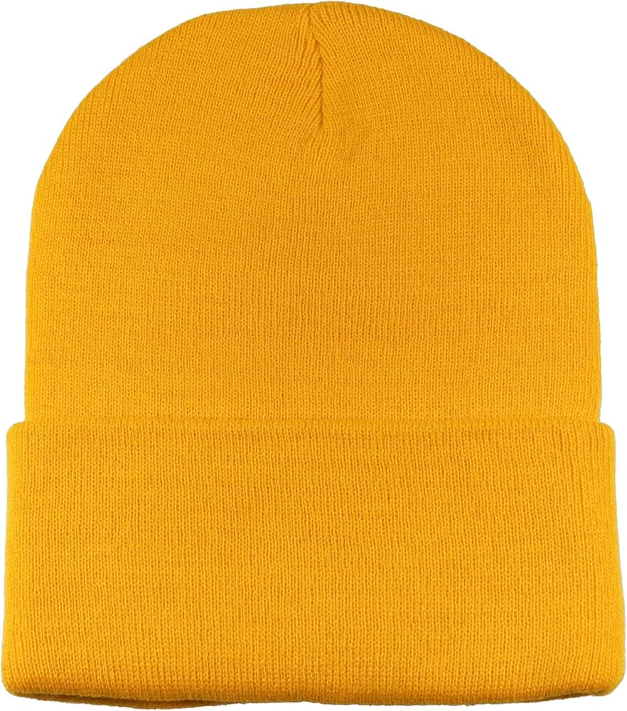 Gelante Men Women Warm Knit Cuffed Plain Beanie Hat Skull Cap. | Amazon (US)