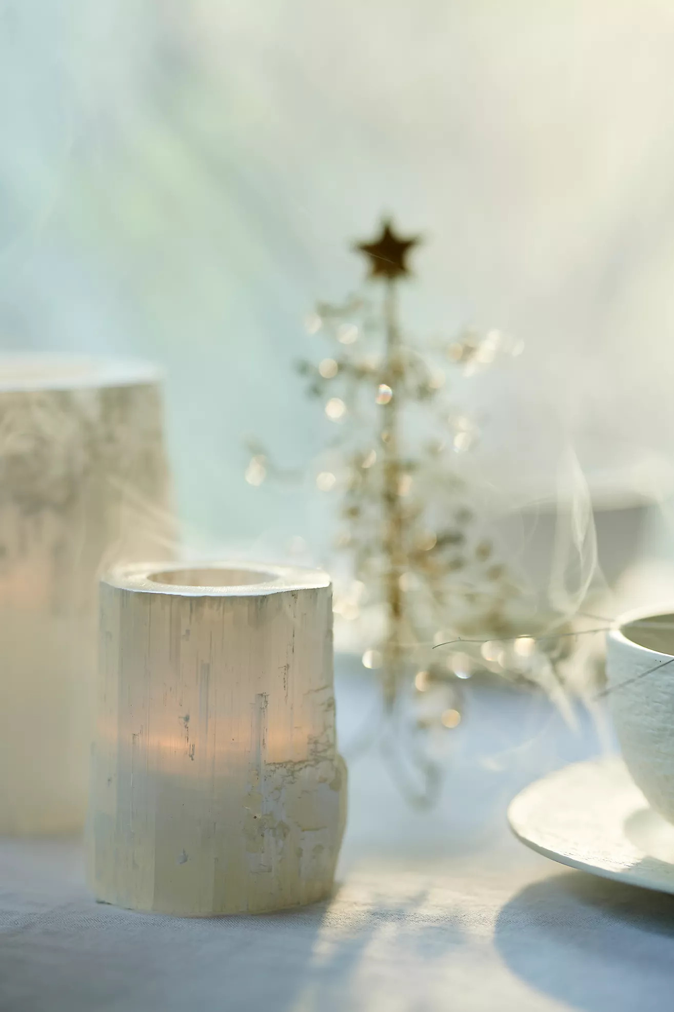 Selenite Cylinder Candle Holder | Anthropologie (US)