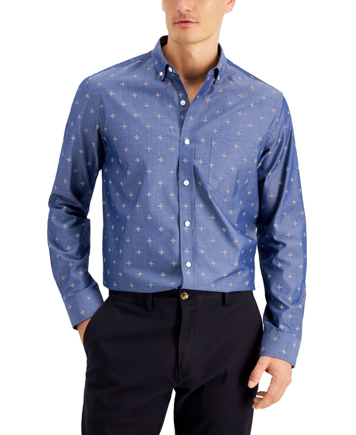 Club Room Men's Chambray Shirt, Created for Macy's | Macys (US)