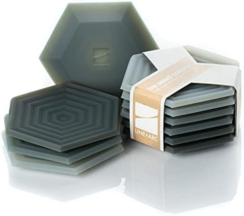 Set of 6 Degrē Coasters (Winter Salad) by LINE+ARC. 10mm thick, Dishwasher Safe, Stain-Resistant, Ou | Amazon (US)