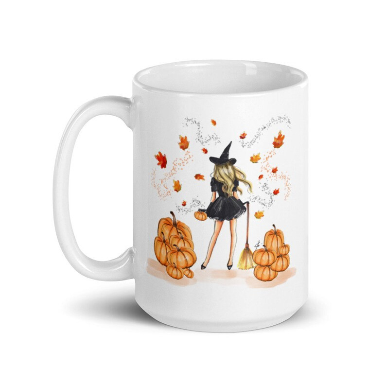 Witch Blonde (MUG) By Melsy's Illustrations (Fall Mug - Pumpkin Spice Mug - Autumn - Leaves - Fal... | Etsy (US)