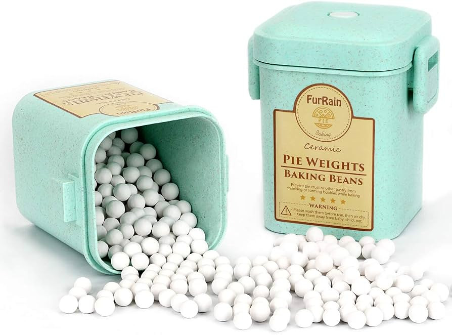 FurRain Ceramic Pie Weights Reusable 10mm Baking Beans Pie Crust Weights Natural Ceramic Stonewar... | Amazon (US)