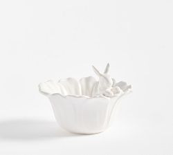 Floral Bunny Stoneware Snack Bowl | Pottery Barn (US)
