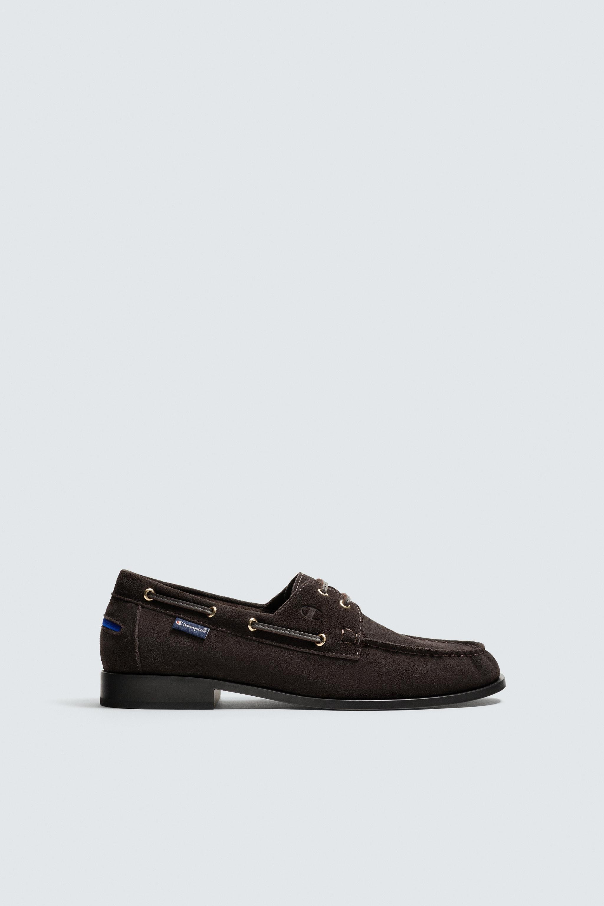CHAMPION ® X ZARA LEATHER BOAT SHOES | Zara US