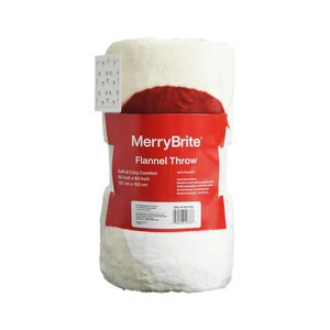Merry Brite Santa Flannel Throw Blanket, 50 x 60 in | CVS Health