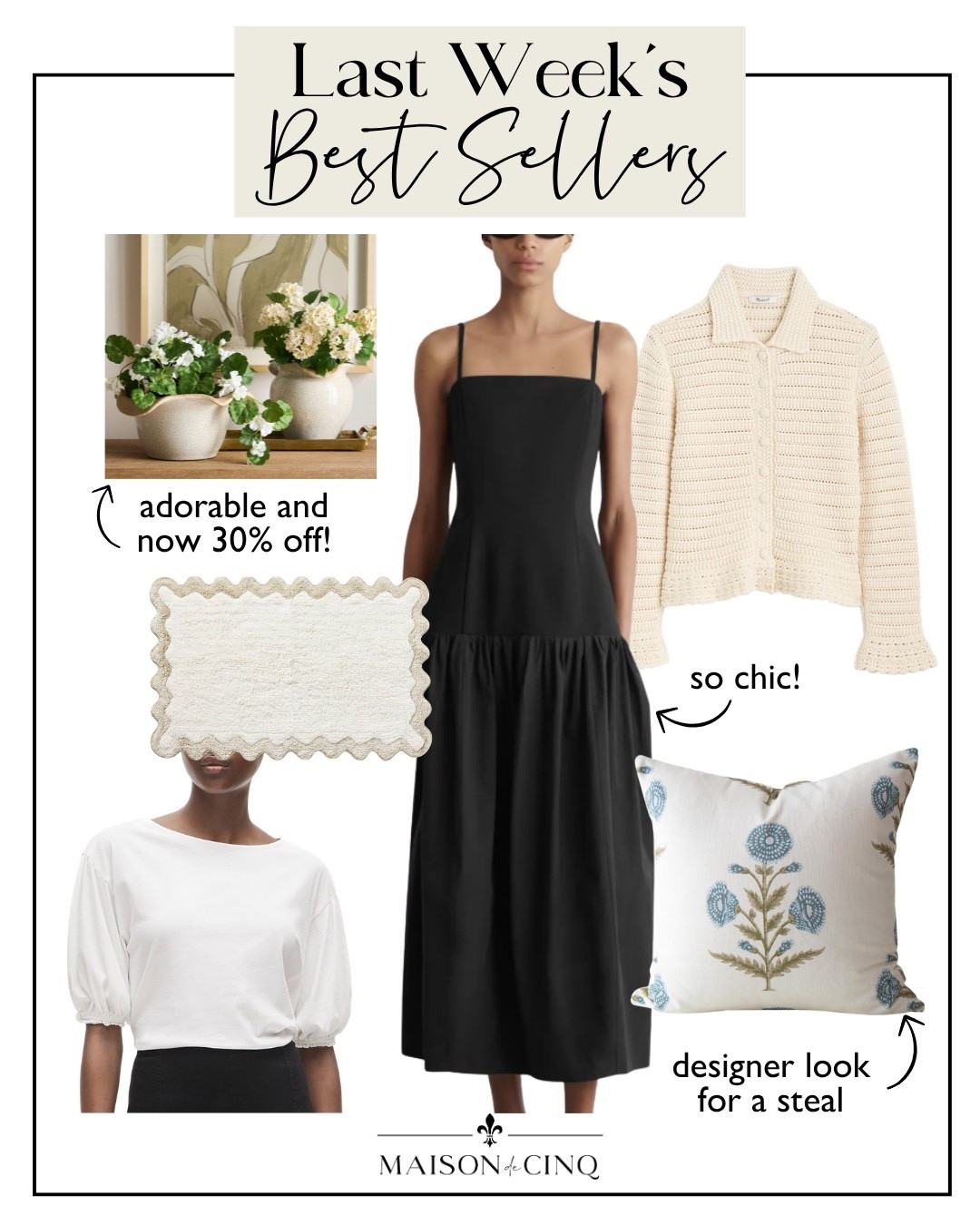 Last week’s best sellers include the chicest dress that looks more expensive than it is, a pretty cardigan for now through fall, gorgeous pillow cover for under $40, and more!

#LTKOver40 #LTKHome #LTKSaleAlert