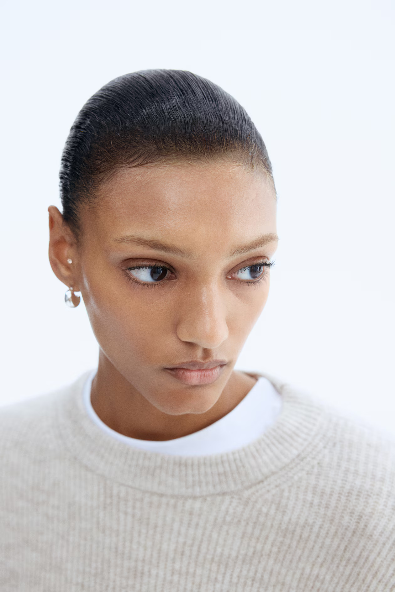 Rib-knit jumper - Light beige marl - Ladies | H&M GB | H&M (UK, MY, IN, SG, PH, TW, HK)