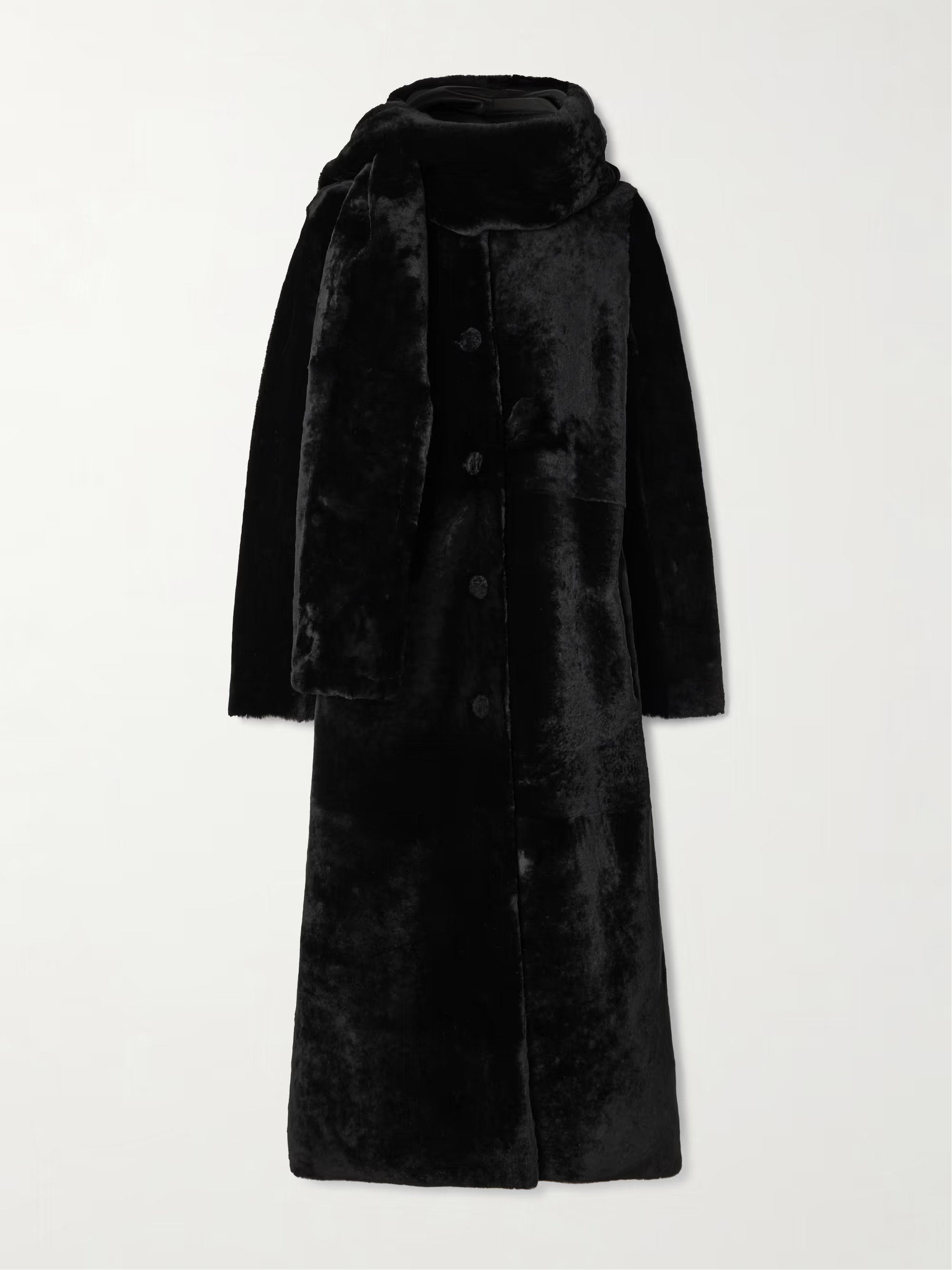 Daphne scarf-detailed shearling coat | NET-A-PORTER (UK & EU)