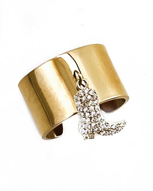 Howdy Boot Charm Waterproof Ring - Beljoy Jewelry | BÉLJOY