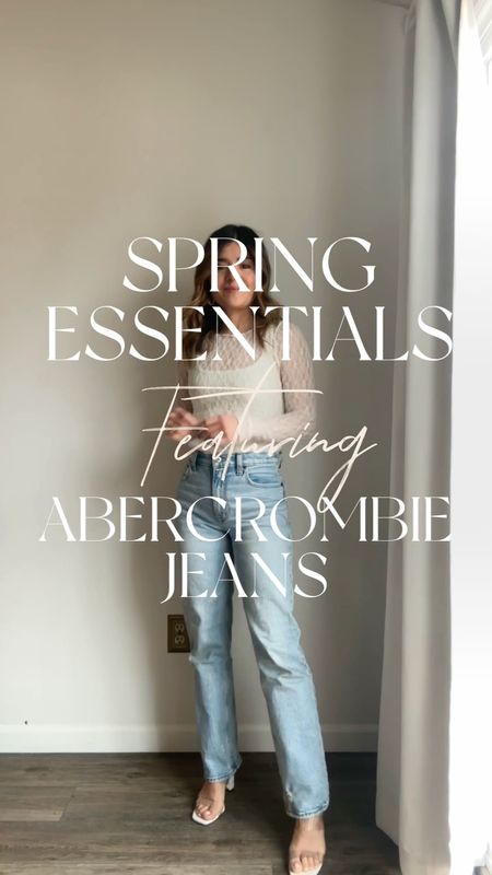 Spring essentials! My favorite Abercrombie jeans! Use code AFLTK at checkout for 25% your purchase!  
All jeans are size 24 short 
Lace top size xs. 

#LTKunder100 #LTKSale #LTKunder50