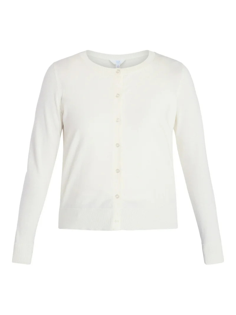 Time and Tru Women's Fine Gauge Cardigan Sweater with Long Sleeves, Lightweight, Sizes XS-XXXL | Walmart (US)